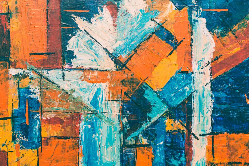 Abstract watercolor painting showcasing bold shapes and vibrant colors — perfect for inspiring content on creative design blogs